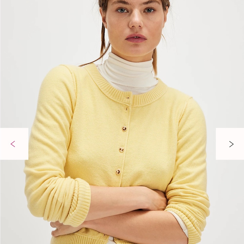 Free People Soft Yellow Cardigan size Extra large